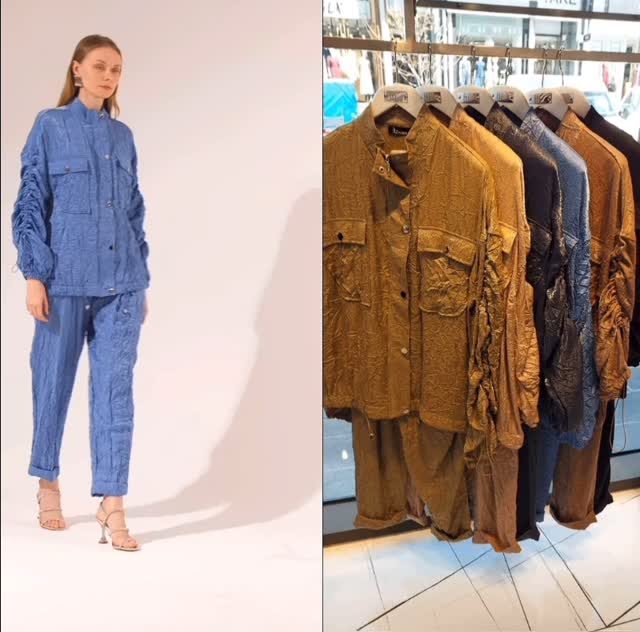 Işıltılı mavi takım