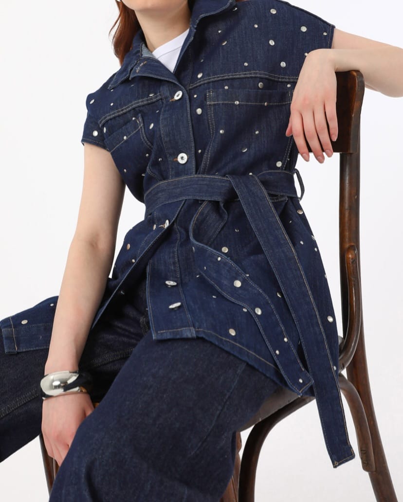 Denim yelek